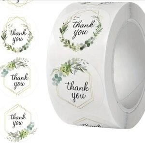 Thank You Stickers Pack of 500 1" Round